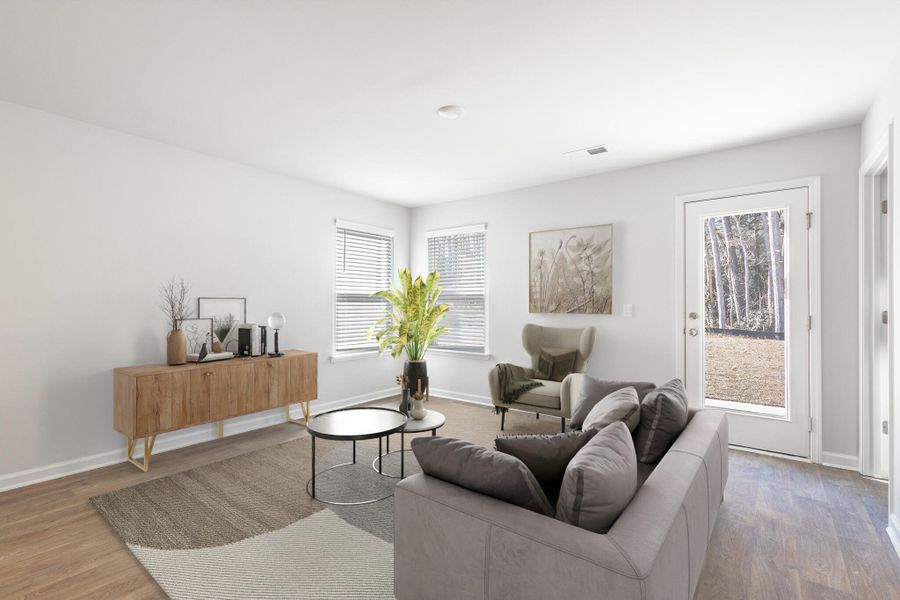 Furnished interior view inside a new home in Center Pointe, Santee (Image 7). Furnished interior view inside a new home in Center Pointe, Santee (Image 7).