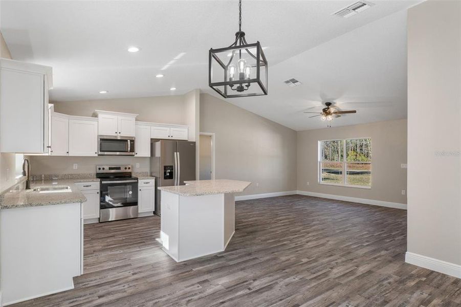 Kitchen and Living Room