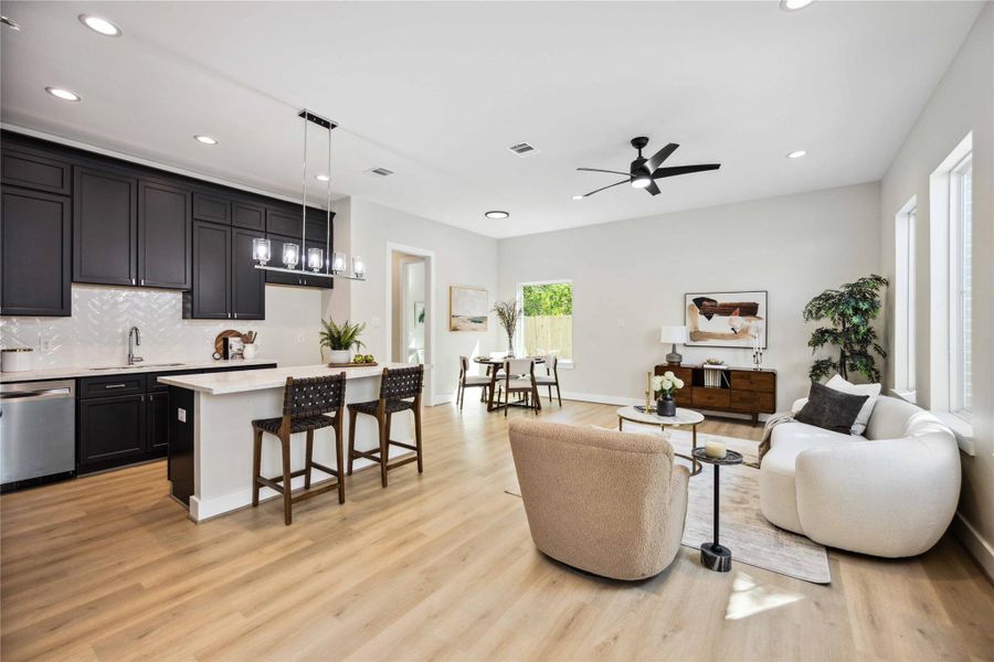 Furnished interior view inside a new home in , Houston (Image 3). Furnished interior view inside a new home in , Houston (Image 3).