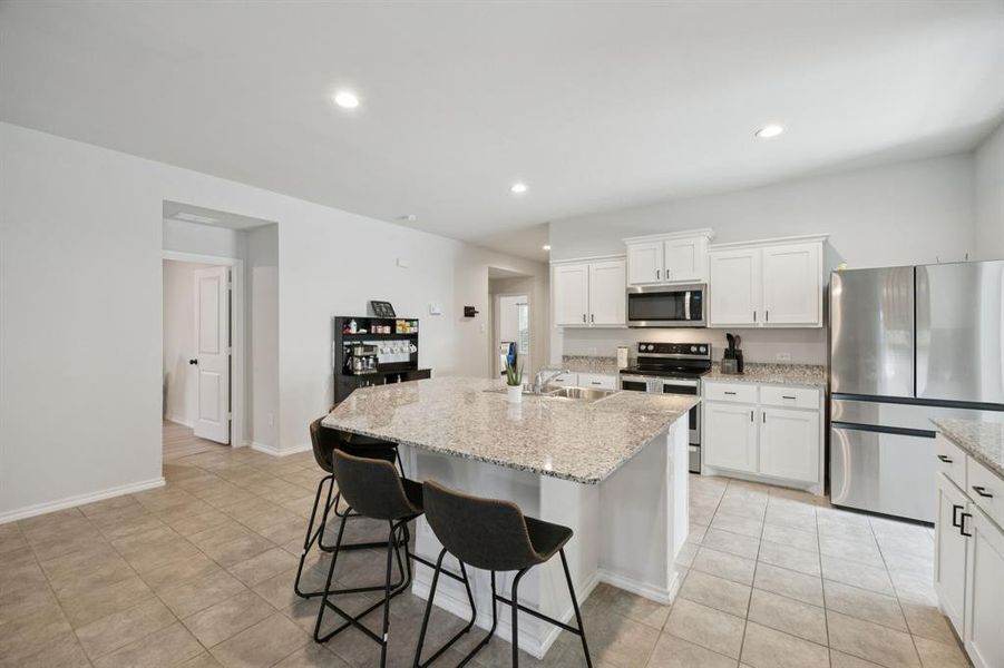 Plenty of cabinet storage and prep space