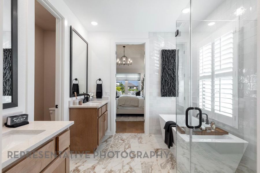 Furnished interior view inside a new home in Easton Park, Austin (Image 8). Furnished interior view inside a new home in Easton Park, Austin (Image 8).