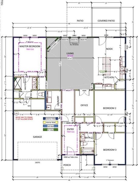 2D floor plan layout of this home in Peyton Pointe, Inman, SC (Image 3).