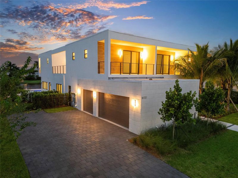 Exterior details and patio area of a home in , Weston (Image 36).