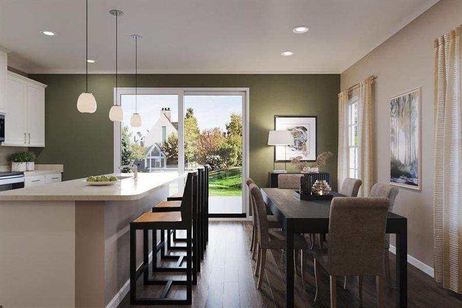 Representative furnished interior of a home built from the Mayport by Ryan Homes in Seminole Palms Townhomes, Palm Coast (Image 5).