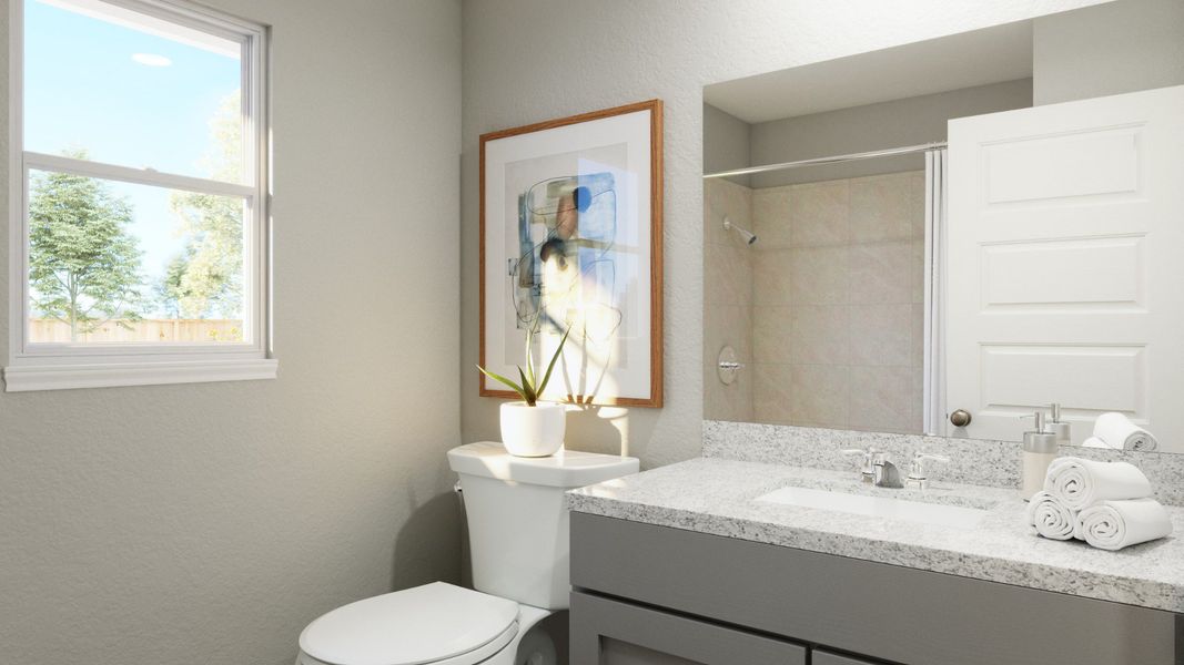 Representative furnished interior of a home built from the The Palermo by Legend Homes in Granger Pines, Conroe (Image 15).