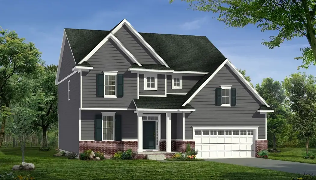 Representative exterior photo of a completed home built from the The Chesterfield by Norfolk Homes in Offsite Builds Southern Michigan, Ann Arbor, MI (Image 29).