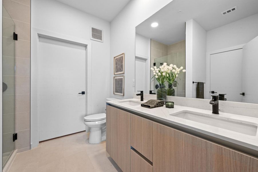 Furnished interior view inside a new home in One Oak, Austin (Image 13).