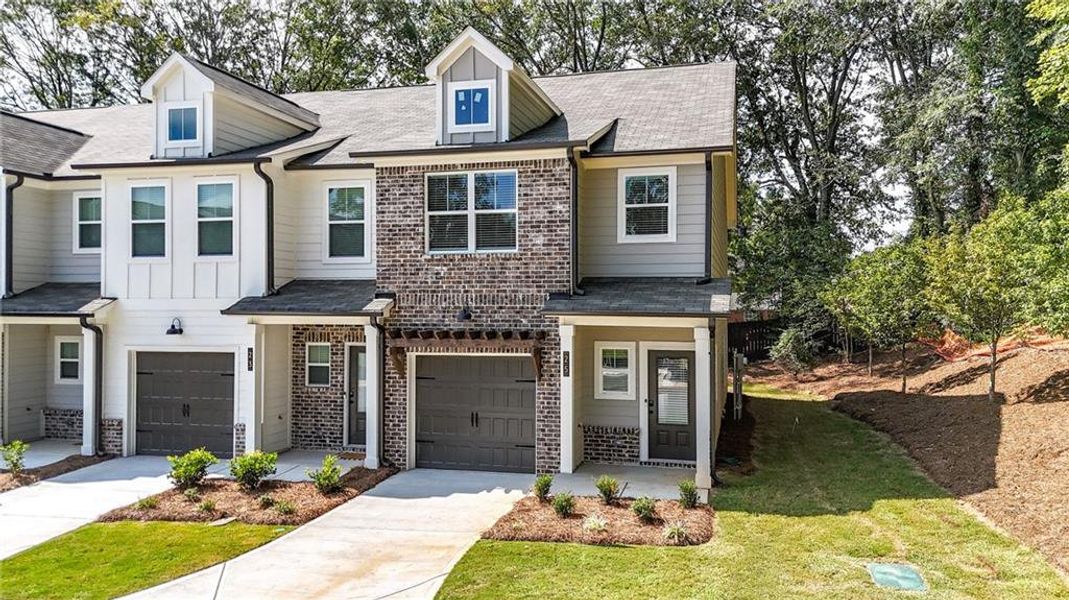 Front exterior of a new home in , Austell, GA, highlighting curb appeal (Image 2). Front exterior of a new home in , Austell, GA, highlighting curb appeal (Image 2).
