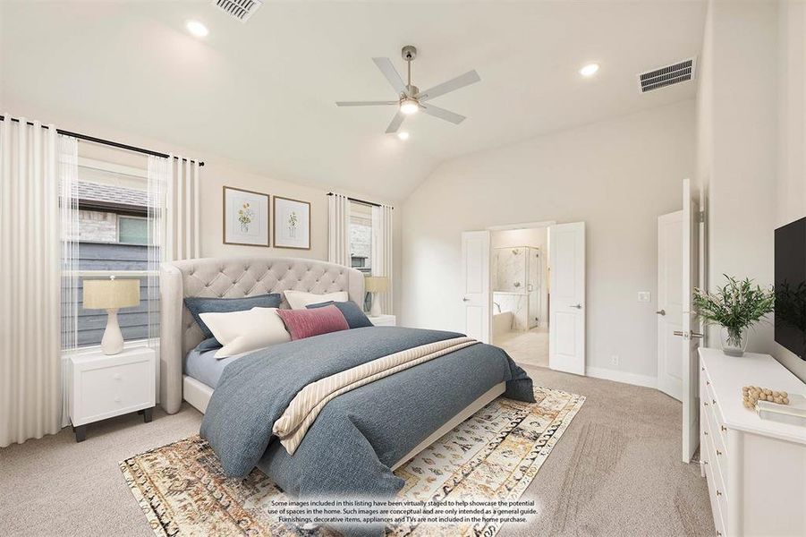 Furnished interior view inside a new home in Union Park Classic 55, Little Elm (Image 13).