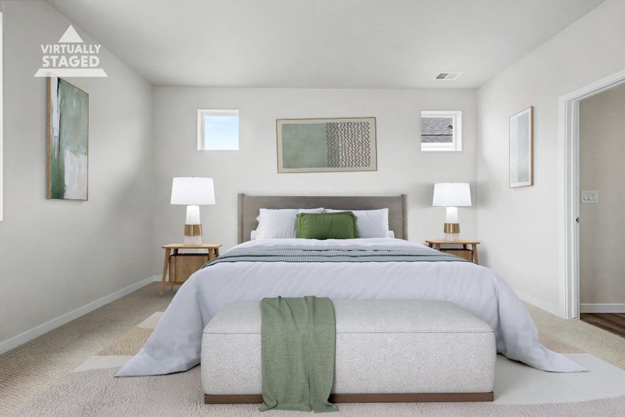 Furnished interior view inside a new home in Painted Prairie, Aurora (Image 10).