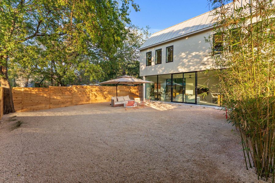 Exterior details and patio area of a home in , Austin (Image 26). Exterior details and patio area of a home in , Austin (Image 26).