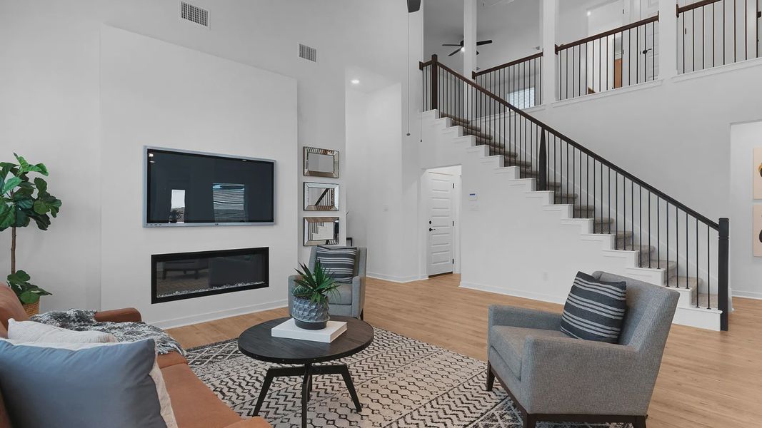 Furnished interior view inside a new home in The Grove at Blackhawk, Pflugerville (Image 9).