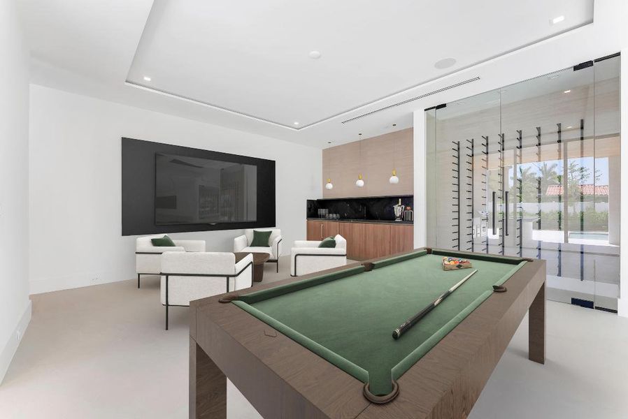 Virtually staged Club Room