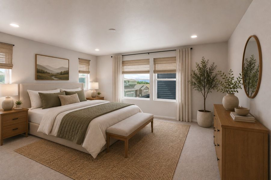 Furnished interior view inside a new home in Trailside, Timnath (Image 10).