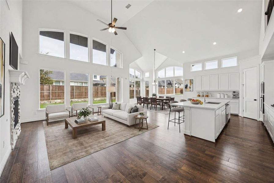 Furnished interior view inside a new home in Dominion of Pleasant Valley, Wylie (Image 14).