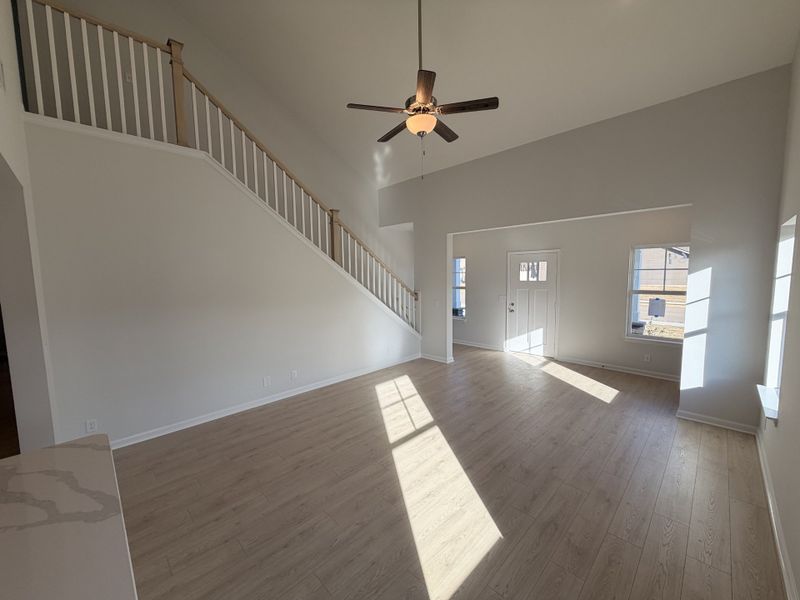 View of the great room and entry