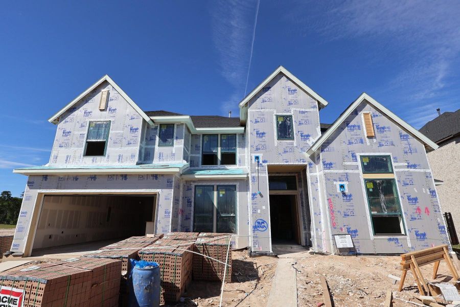 In-progress construction of a new home in Woodson’s Reserve, Spring, TX (Image 6).