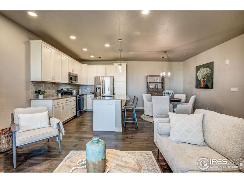 Furnished interior view inside a new home in The Lakes at Centerra - Discovery, Loveland (Image 9).