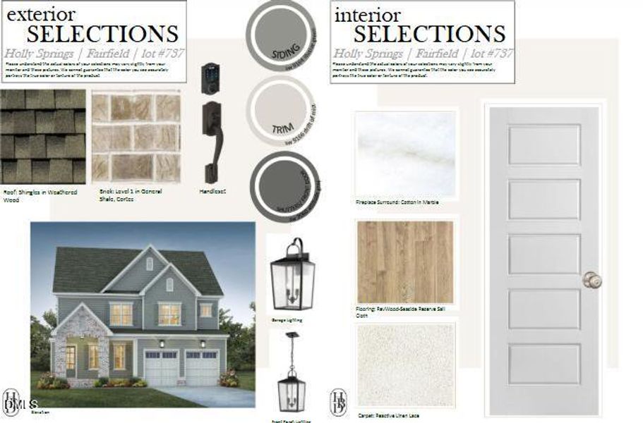 Exterior and Interior Selections
