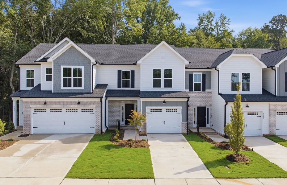 Front exterior of a new home in Cambria, Garner, NC, highlighting curb appeal (Image 27).
