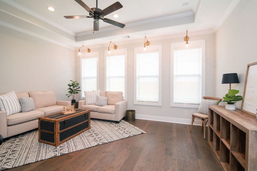 Representative furnished interior of a home built from the The Elizabeth by Reece Homes in Pebble Creek, College Station (Image 28). Representative furnished interior of a home built from the The Elizabeth by Reece Homes in Pebble Creek, College Station (Image 28).