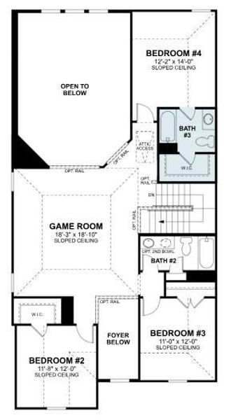 2D floor plan layout of this home in Berryknoll, Montgomery, TX (Image 4).