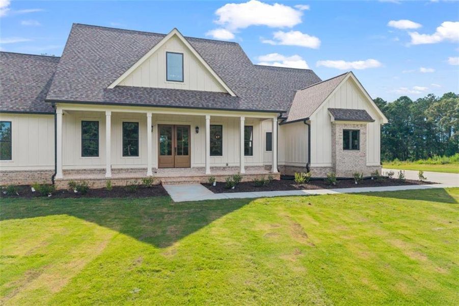 Front exterior of a new home in , Winder, GA, highlighting curb appeal (Image 27).