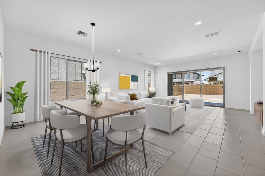 Furnished interior view inside a new home in Ellsworth Ranch, Queen Creek (Image 5).