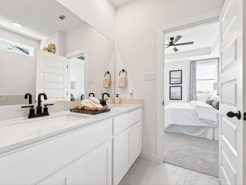 Furnished interior view inside a new home in Parks at Foster Crossing, Anna (Image 27).