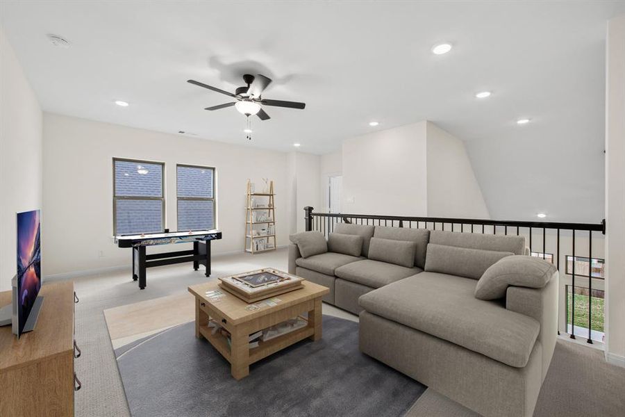 Furnished interior view inside a new home in Tavolo Park Cottages, Fort Worth (Image 7). Furnished interior view inside a new home in Tavolo Park Cottages, Fort Worth (Image 7).