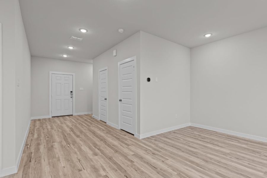 A room with white doors. A room with white doors.