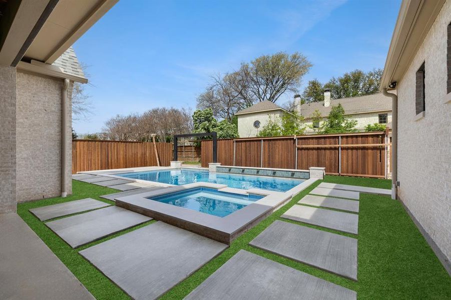 Exterior details and patio area of a home in , Dallas (Image 23). Exterior details and patio area of a home in , Dallas (Image 23).