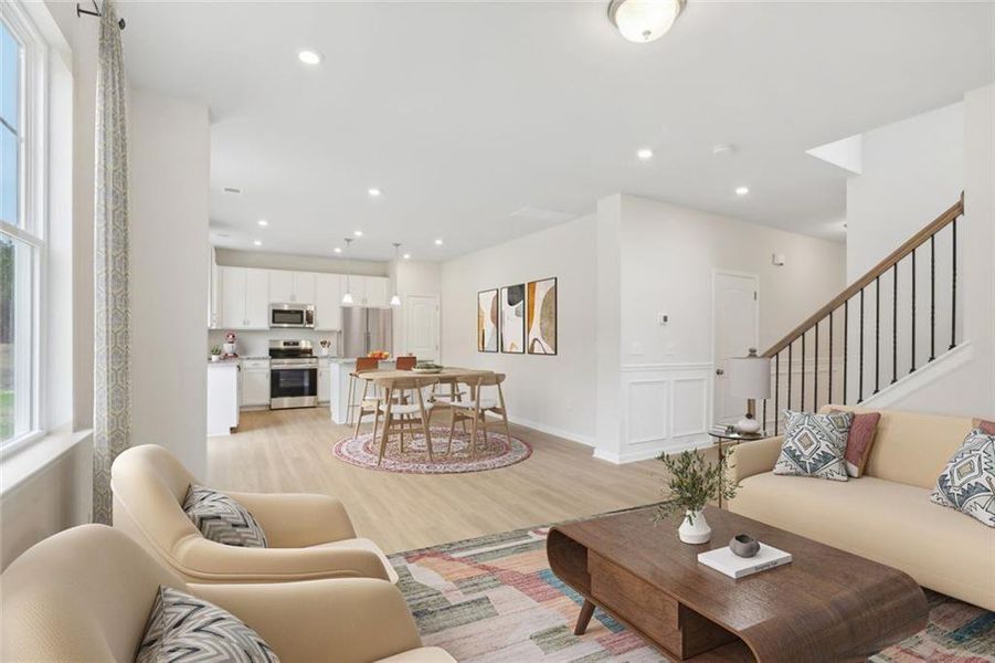 Furnished interior view inside a new home in Varnell Preserve, Dalton (Image 6). Furnished interior view inside a new home in Varnell Preserve, Dalton (Image 6).