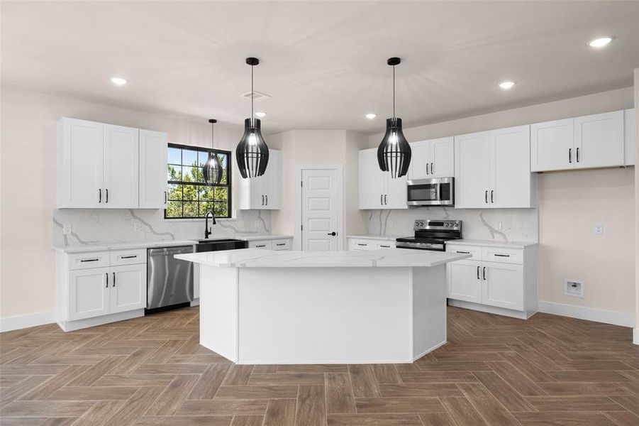 Furnished interior view inside a new home in , Granbury (Image 8). Furnished interior view inside a new home in , Granbury (Image 8).