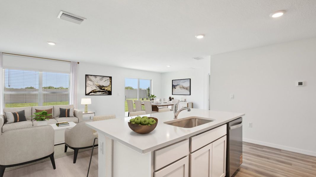 Representative furnished interior of a home built from the ARCHER II by D.R. Horton in Rye Crossing, Parrish (Image 4).