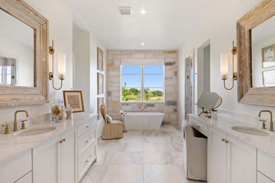 Furnished interior view inside a new home in , Spicewood (Image 35).