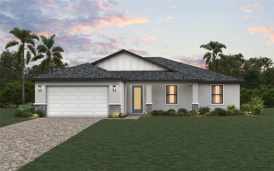 Front exterior of a new home in , Port Charlotte, FL, highlighting curb appeal (Image 1). Front exterior of a new home in , Port Charlotte, FL, highlighting curb appeal (Image 1).