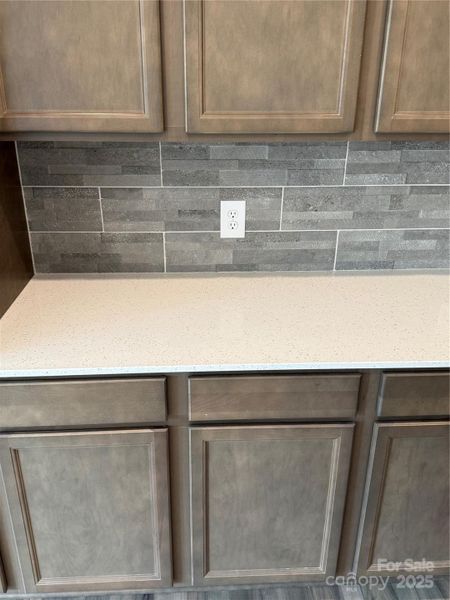 Cabinets and backsplash Cabinets and backsplash