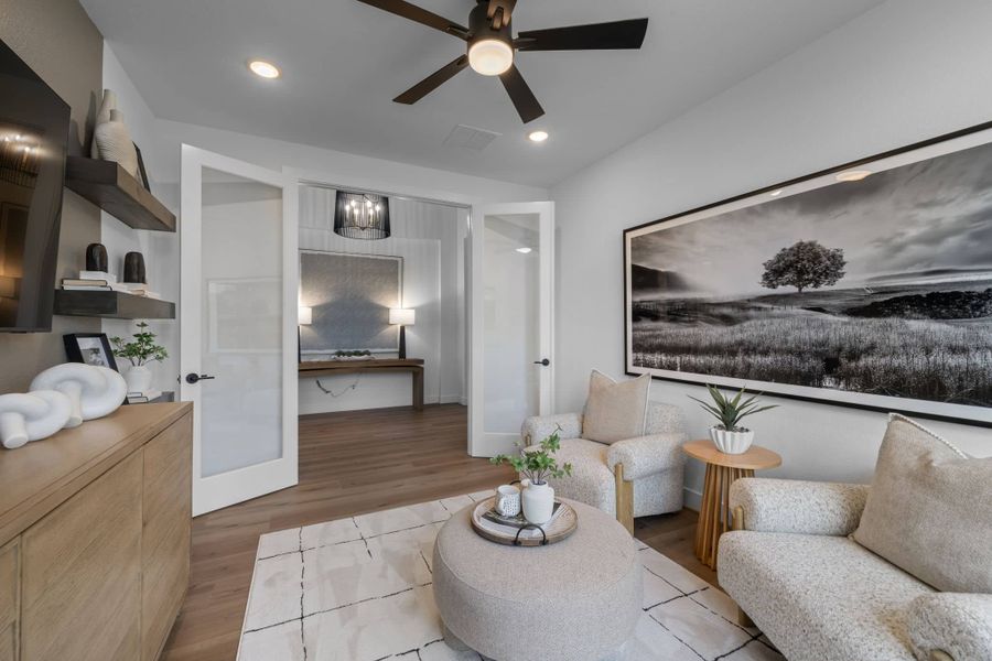 Furnished interior view inside a new home in The Highlands, Porter (Image 26).