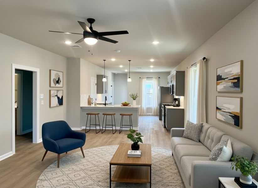 Furnished interior view inside a new home in Emberly, Beasley (Image 4).