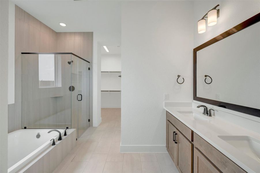 Furnished interior view inside a new home in Elyson - Grove Row Collection, Katy (Image 3).