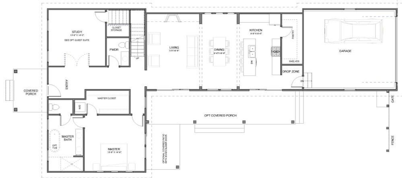 2D floor plan layout for the The Aneto by New Leaf Builders in The Domus Collection at Midtown Nexton, Summerville, SC (Image 3). 2D floor plan layout for the The Aneto by New Leaf Builders in The Domus Collection at Midtown Nexton, Summerville, SC (Image 3).