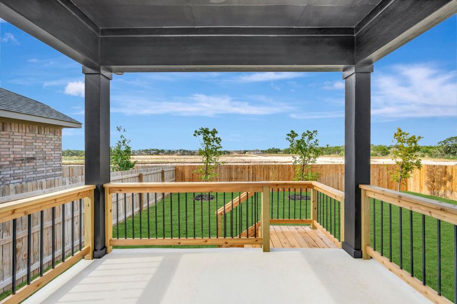 Exterior details and patio area of a home in Davis Ranch 50', San Antonio (Image 4).