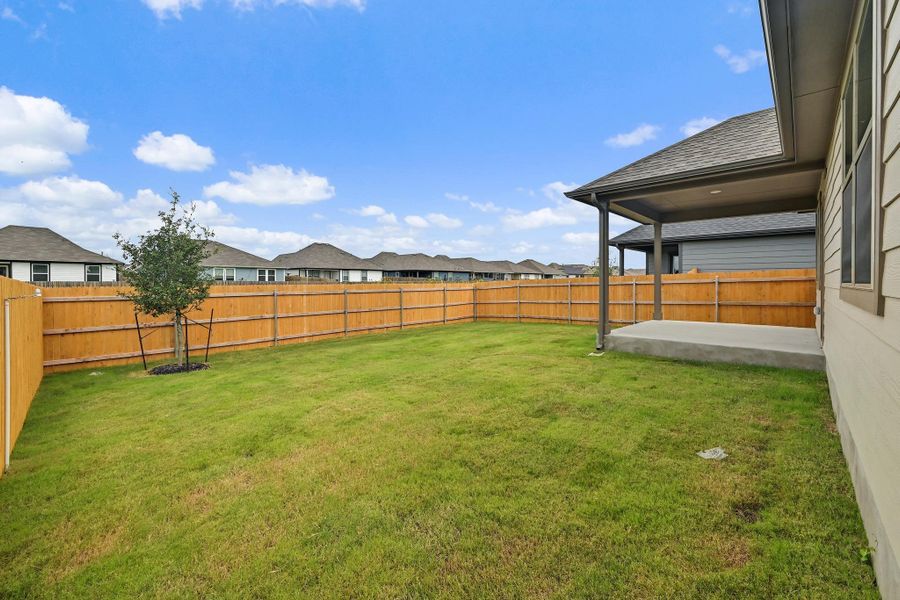 Exterior details and patio area of a home in Prairie Winds, Hutto (Image 3). Exterior details and patio area of a home in Prairie Winds, Hutto (Image 3).