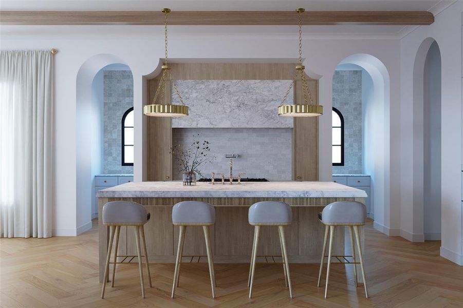 Furnished interior view inside a new home in , Dallas (Image 3).