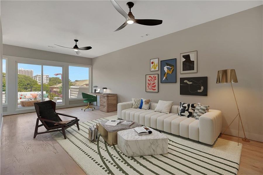 Furnished interior view inside a new home in , Atlanta (Image 6).