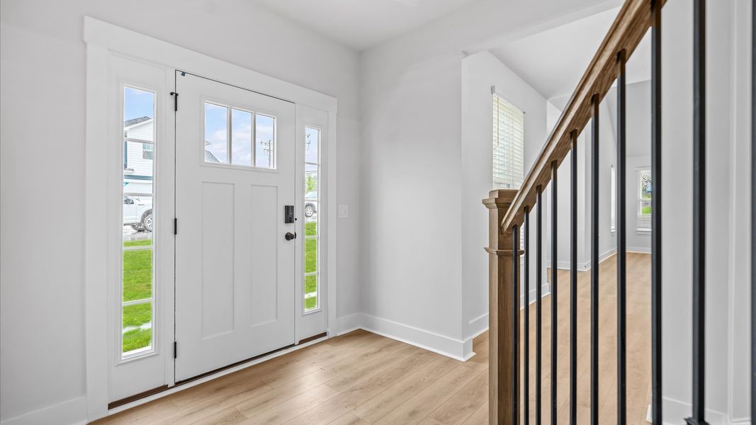 Hardwood flooring foyer at Silo Ridge by DRB Homes in Anderson, SC