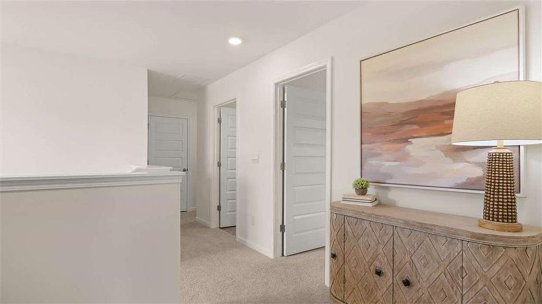 Furnished interior view inside a new home in Oakchase at Hampton, Hampton (Image 8).