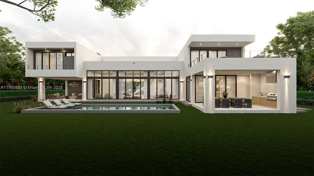 Front exterior of a new home in , South Miami, FL, highlighting curb appeal (Image 18).