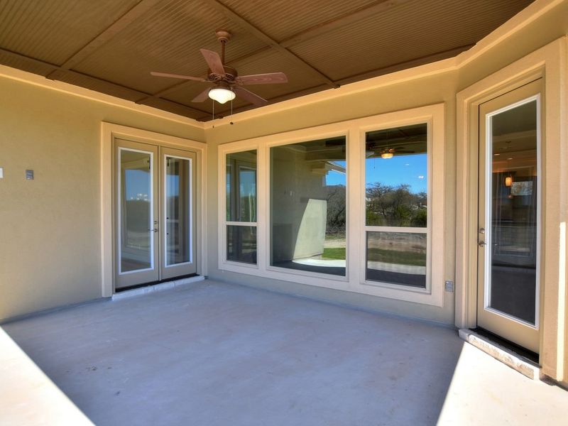 Representative exterior details of a home built from the San Simeon I by Giddens Homes in Clearwater Ranch, Liberty Hill (Image 114).
